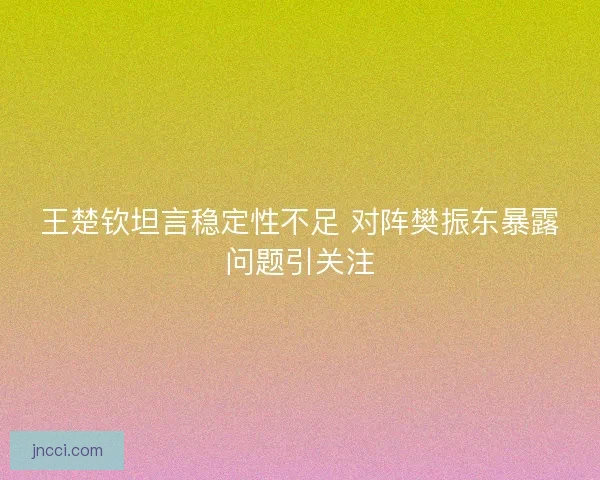 王楚钦坦言稳定性不足 对阵樊振东暴露问题引关注